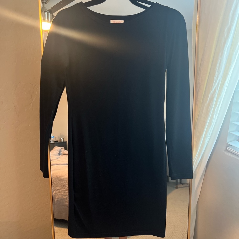 Pink Lily black long sleeve dress